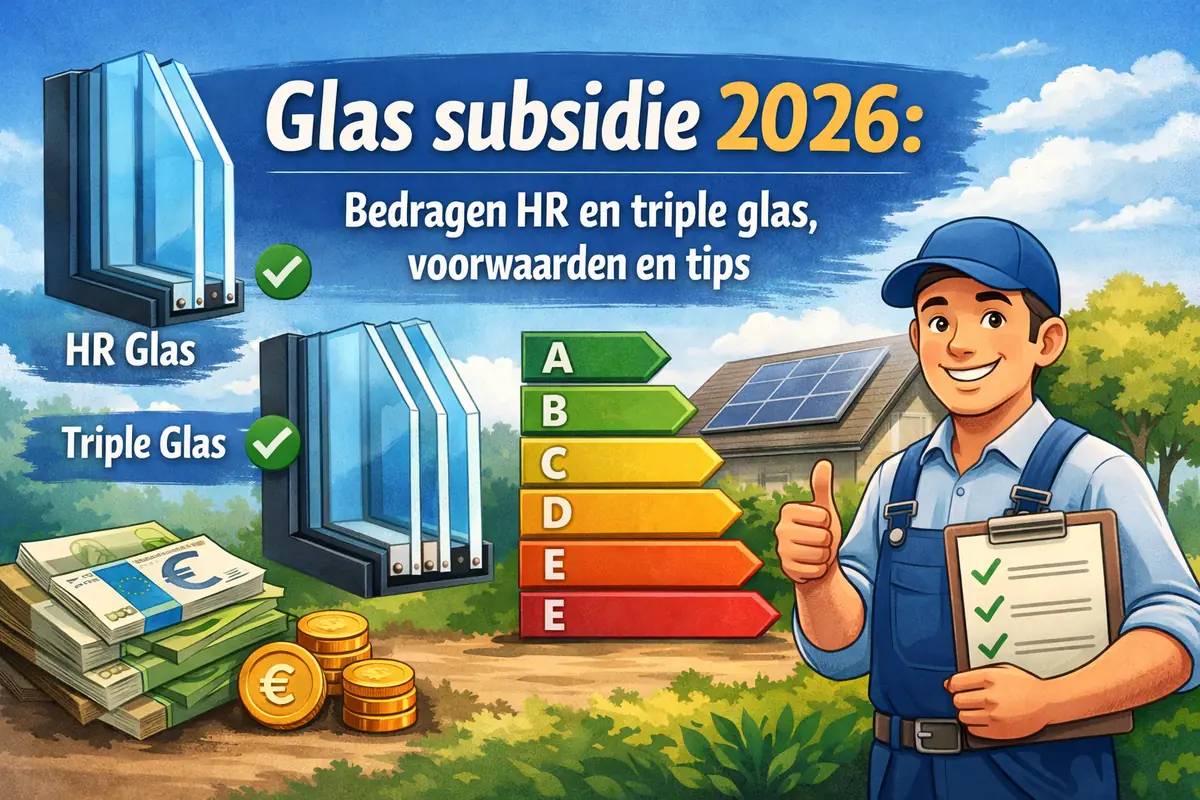 Glas subsidie 2026: Bedragen HR en triple glas, voorwaarden en tips