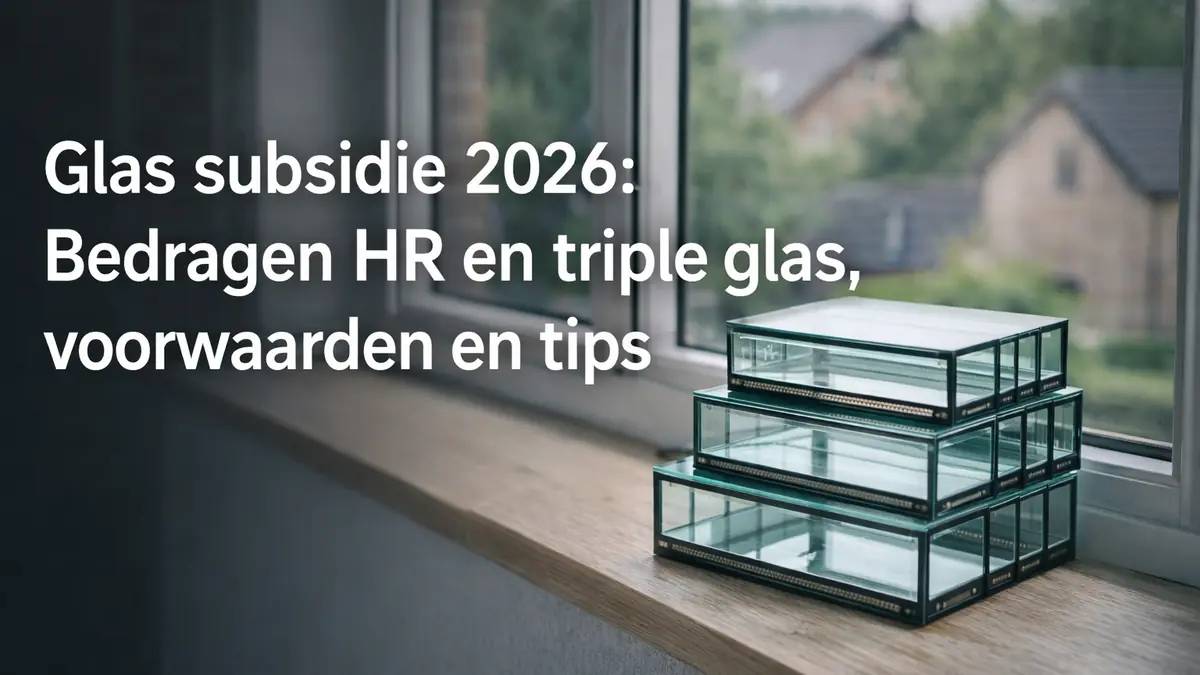 Glas subsidie 2026: Bedragen HR en triple glas, voorwaarden en tips