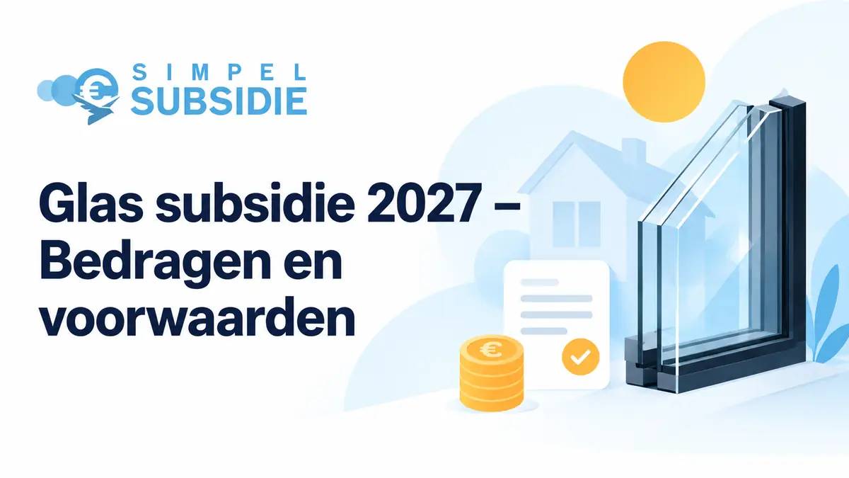 Glas subsidie 2027 – Bedragen en voorwaarden