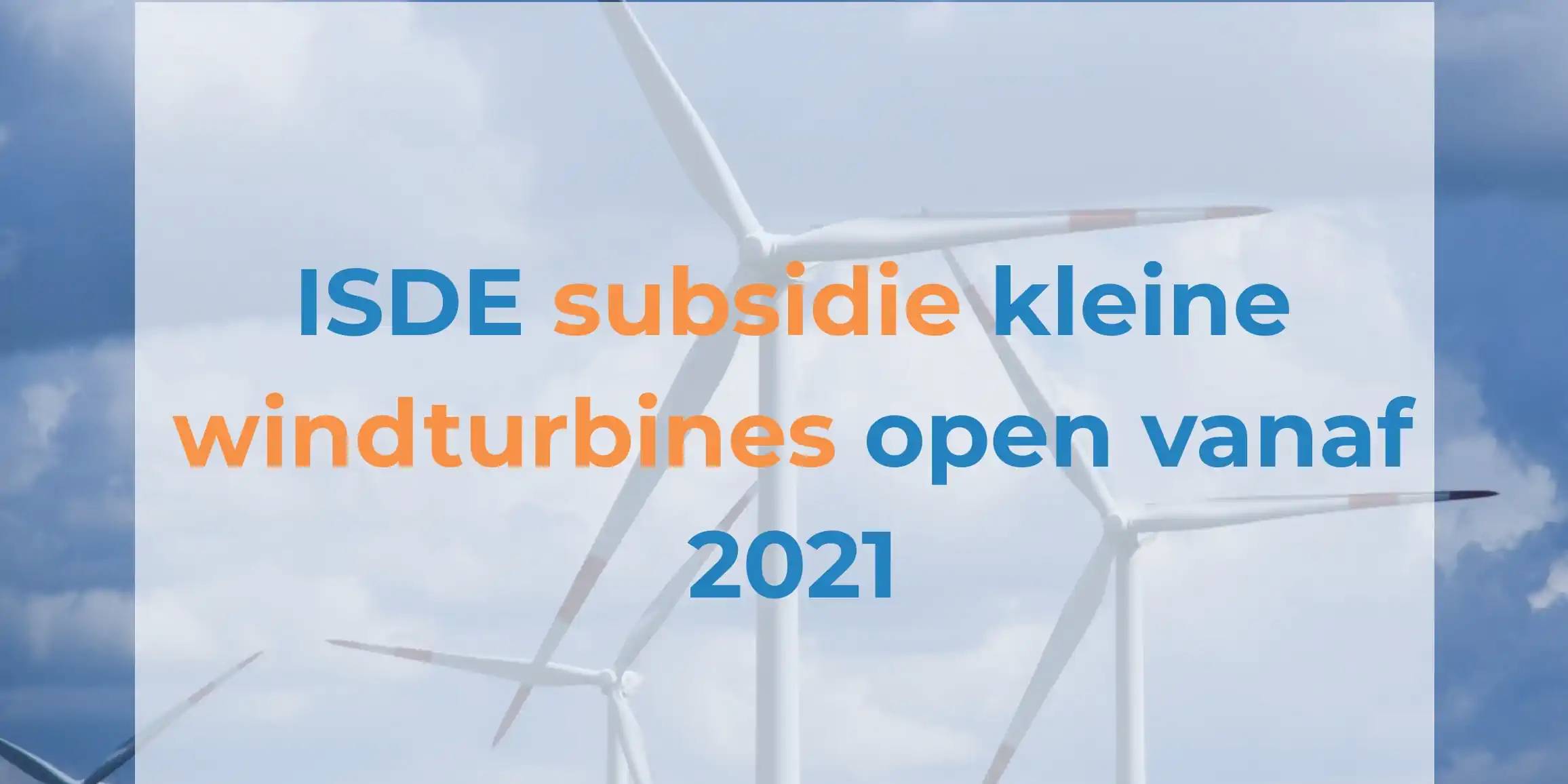 ISDE subsidie windturbines