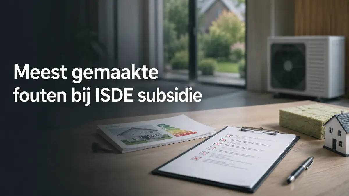 Meest gemaakte fouten bij ISDE subsidie