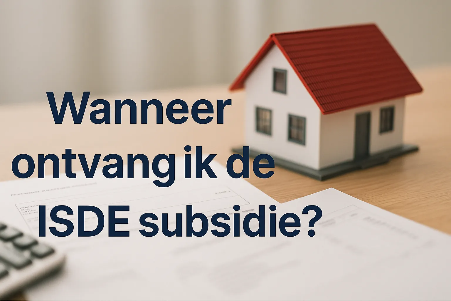 Wanneer ontvang ik de ISDE subsidie?