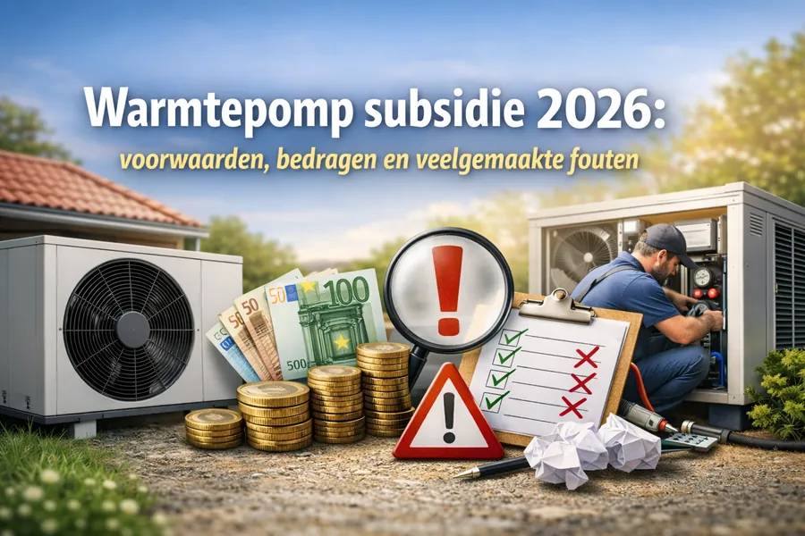 Warmtepomp subsidie 2026: voorwaarden, bedragen en veelgemaakte fouten