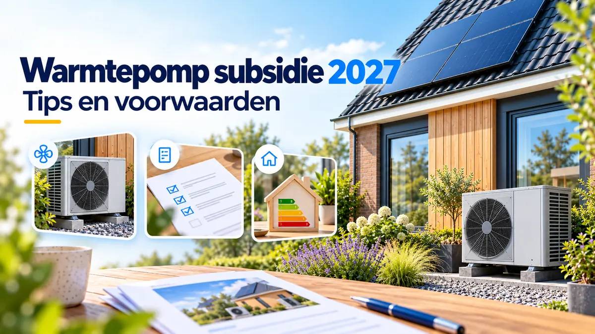 Warmtepomp subsidie 2027 – Tips en voorwaarden