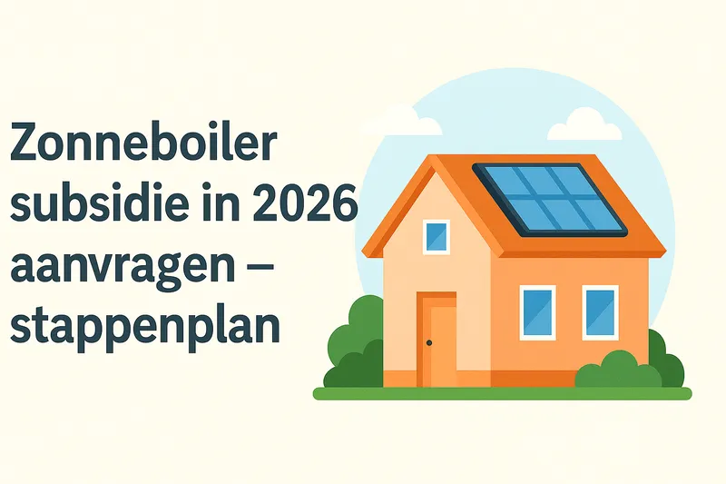 Zonneboiler subsidie in 2026 aanvragen